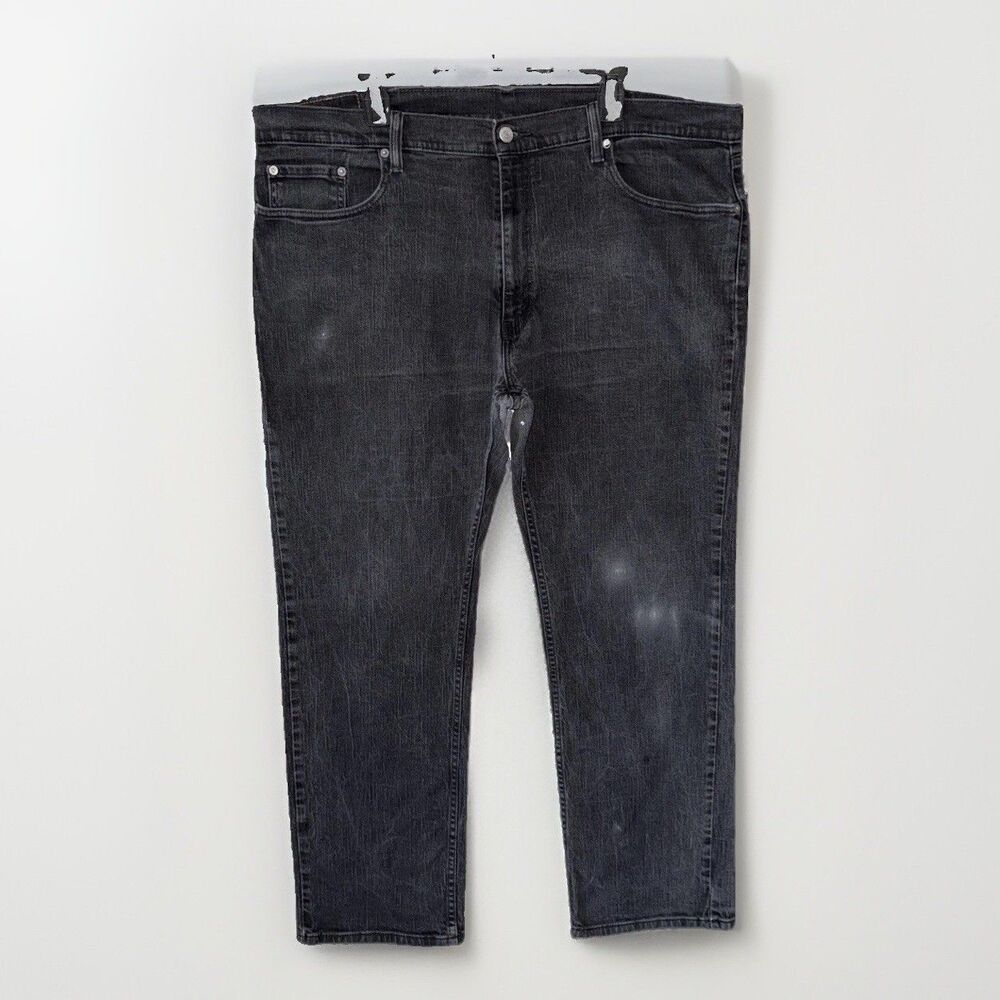 Levi's 559 Relaxed Straight Fit Jeans Mens Size 42x30 Black Stretch Denim
